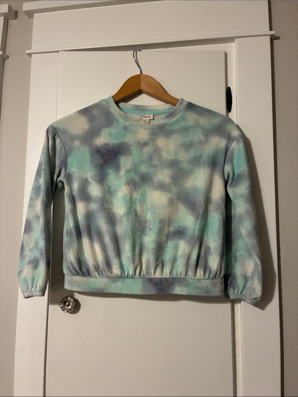 Cat & Jack Tie-Dye Crewneck Sweatshirt in Aqua and Gray